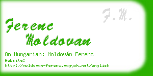 ferenc moldovan business card